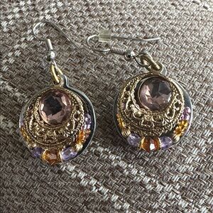 LIZTECH “Gitana” Antique like Gold/Silver Tone Dangle Earrings - Artisan 2012?